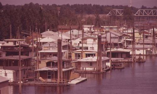A 1970s photo of the Columbia Slough in Portland, OR